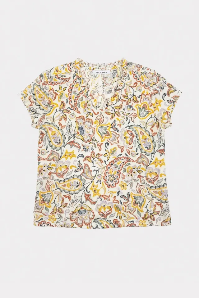 felicitas-damen-bluse-bernadette-kurzarmbluse-locker-elegant image 1