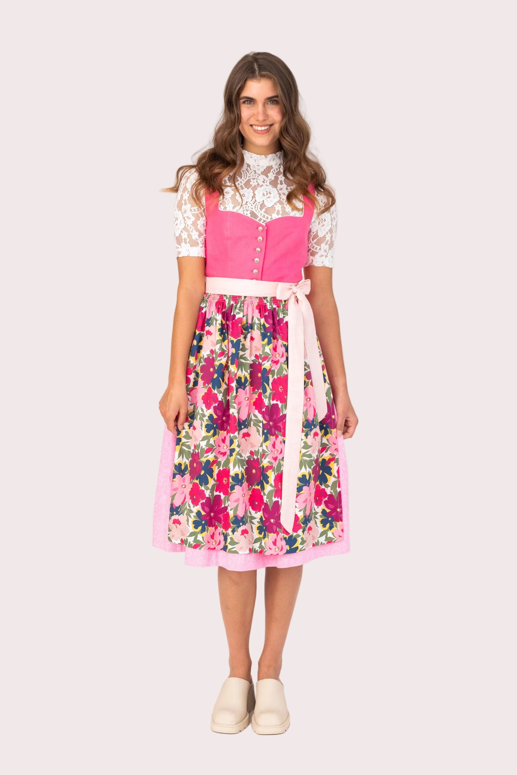 felicitas-dirndl-d-rte-damen-blumenrock-zartrosa-mieder image 2