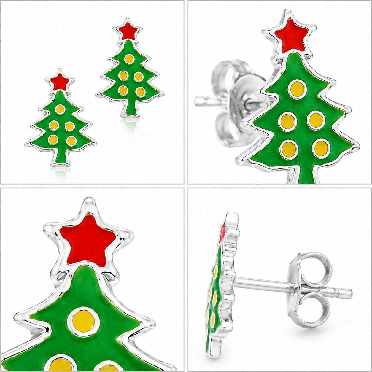 trachtenland-luisia-ohrstecker-weihnachtsbaum-e-14456-925-sterling-silber-gr-n-r image 5
