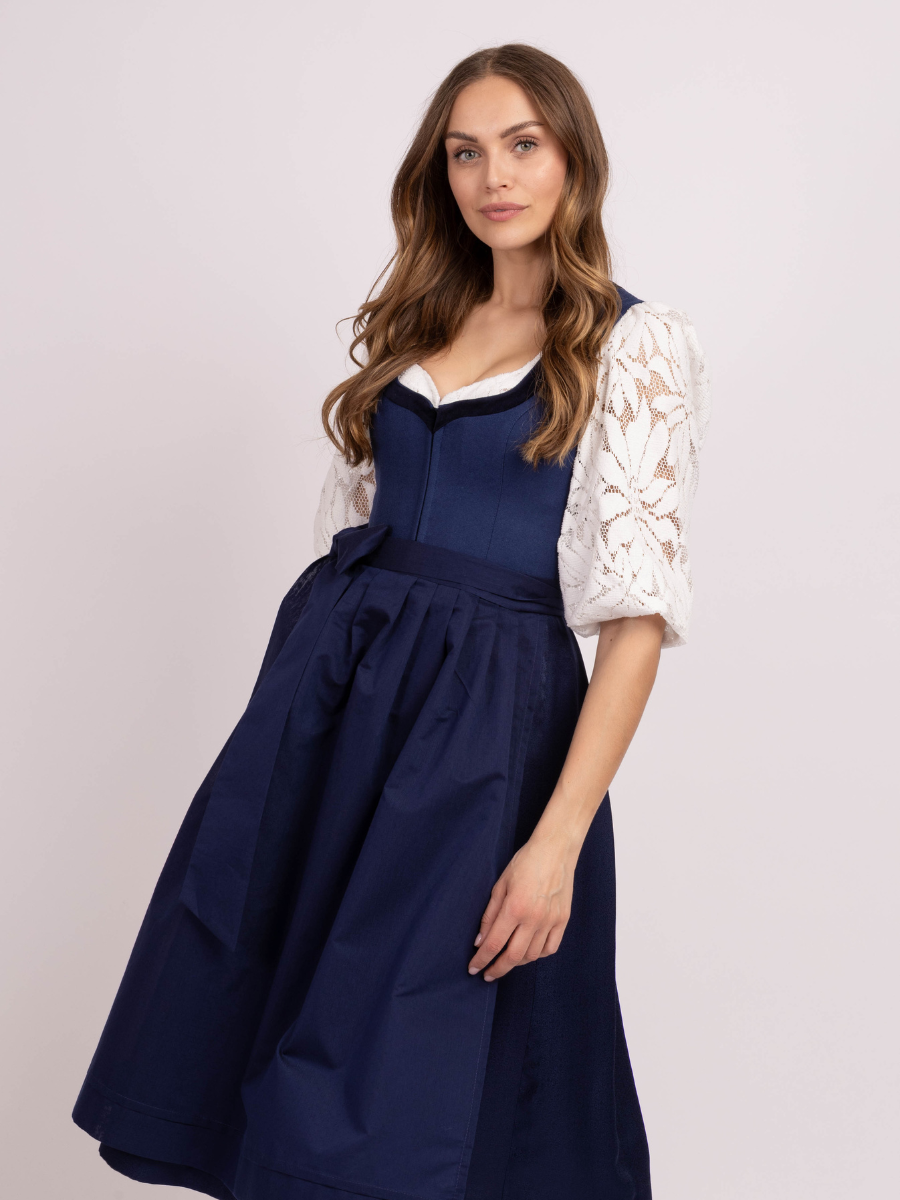 heimatgl-ck-dirndl-ariana-marine-damen-loden-dirndl-mit-samtblende image 2