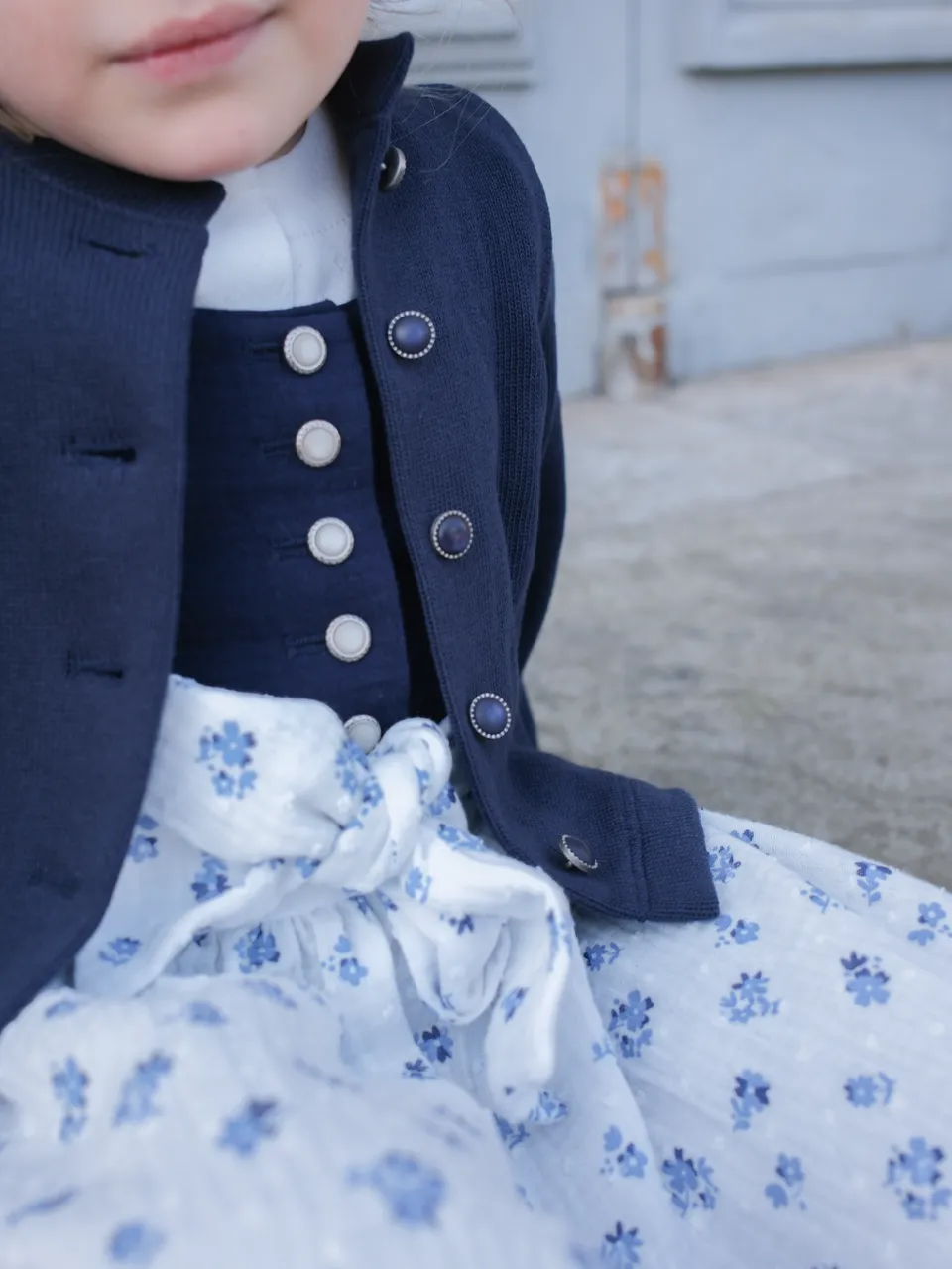 heimatgl-ck-kinderstrickjacke-susi-marine-baumwolle image 1