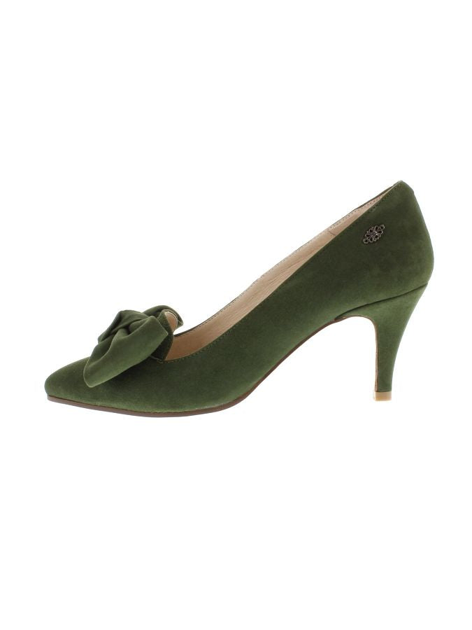 heimatgl-ck-pumps-mara-olive-leder-pumps-6-5-cm-mit-schleife image 4