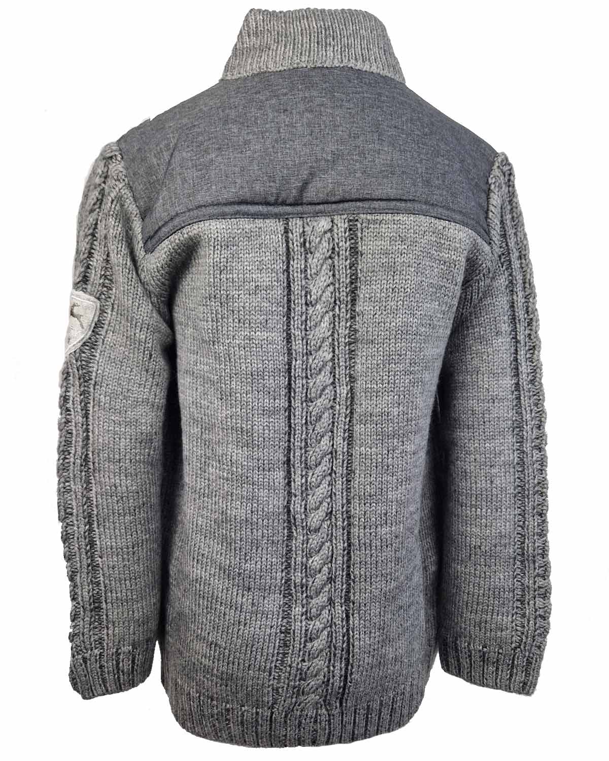 trachtenland-maddox-jungen-strickjacke-altwil-zopfmuster-grau image 3