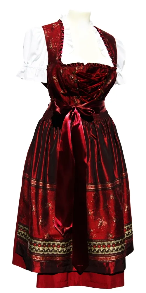 trachten-benkert-clenn-dirndl-weinrot-gold image 1