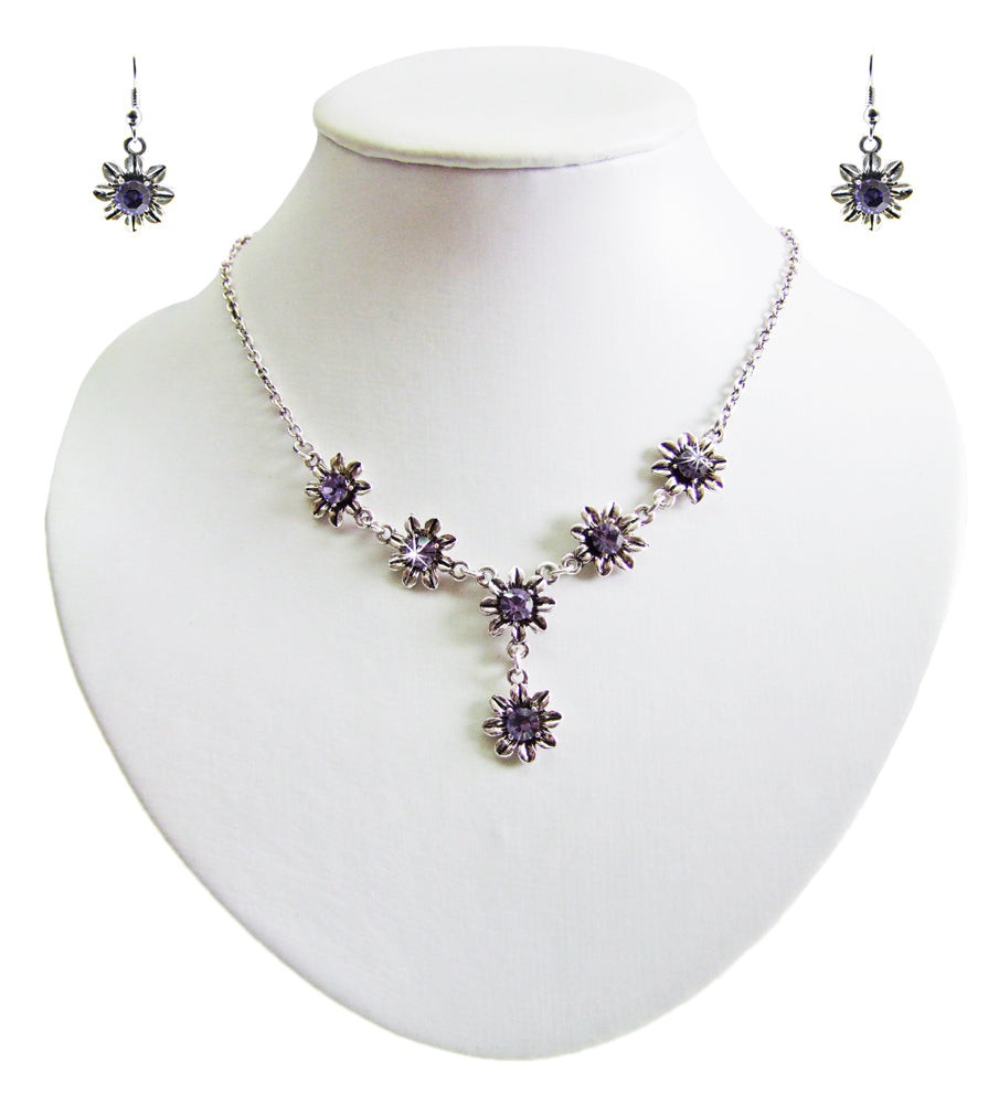trachtenland-blumen-collier-mit-ohrh-ngern-lila image 6