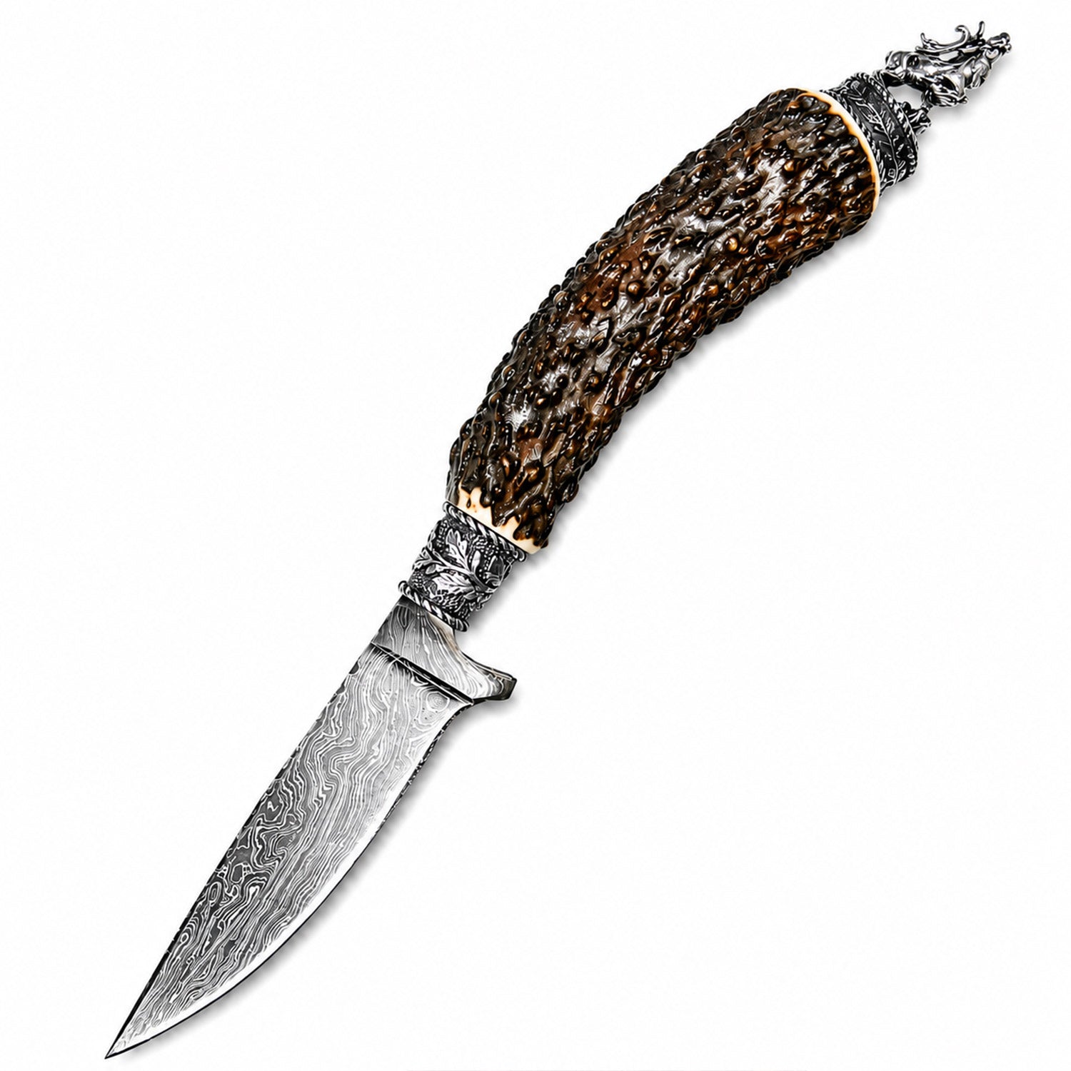 trachtenland-funk-hirschhorn-trachtenmesser-mit-damastklinge-176-lagen-hirsch image 3