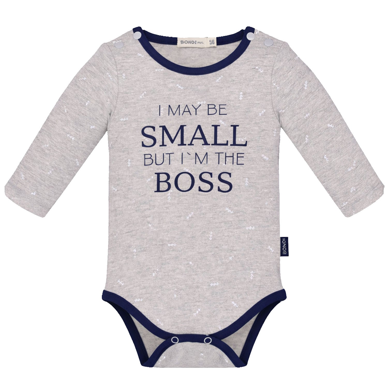 bondi-baby-langarmbody-small-boss-93682-grau-navy image 1