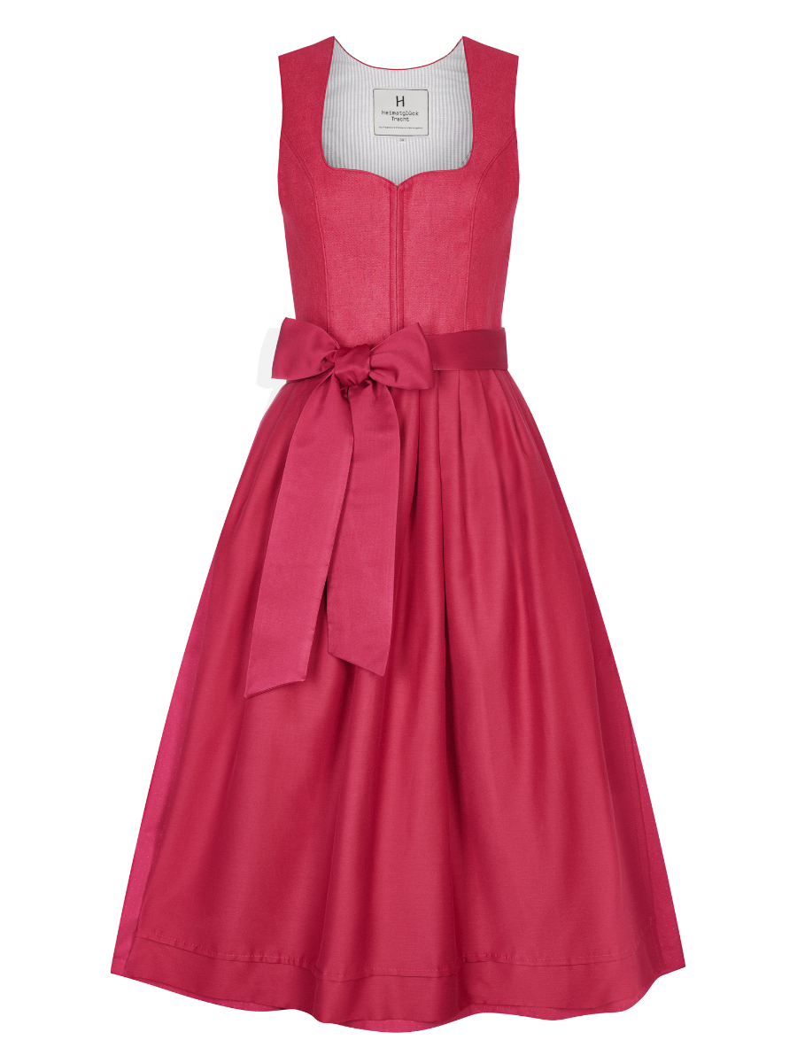heimatgl-ck-dirndl-liselotte-leinendirndl-himbeere-mit-herzausschnitt image 1