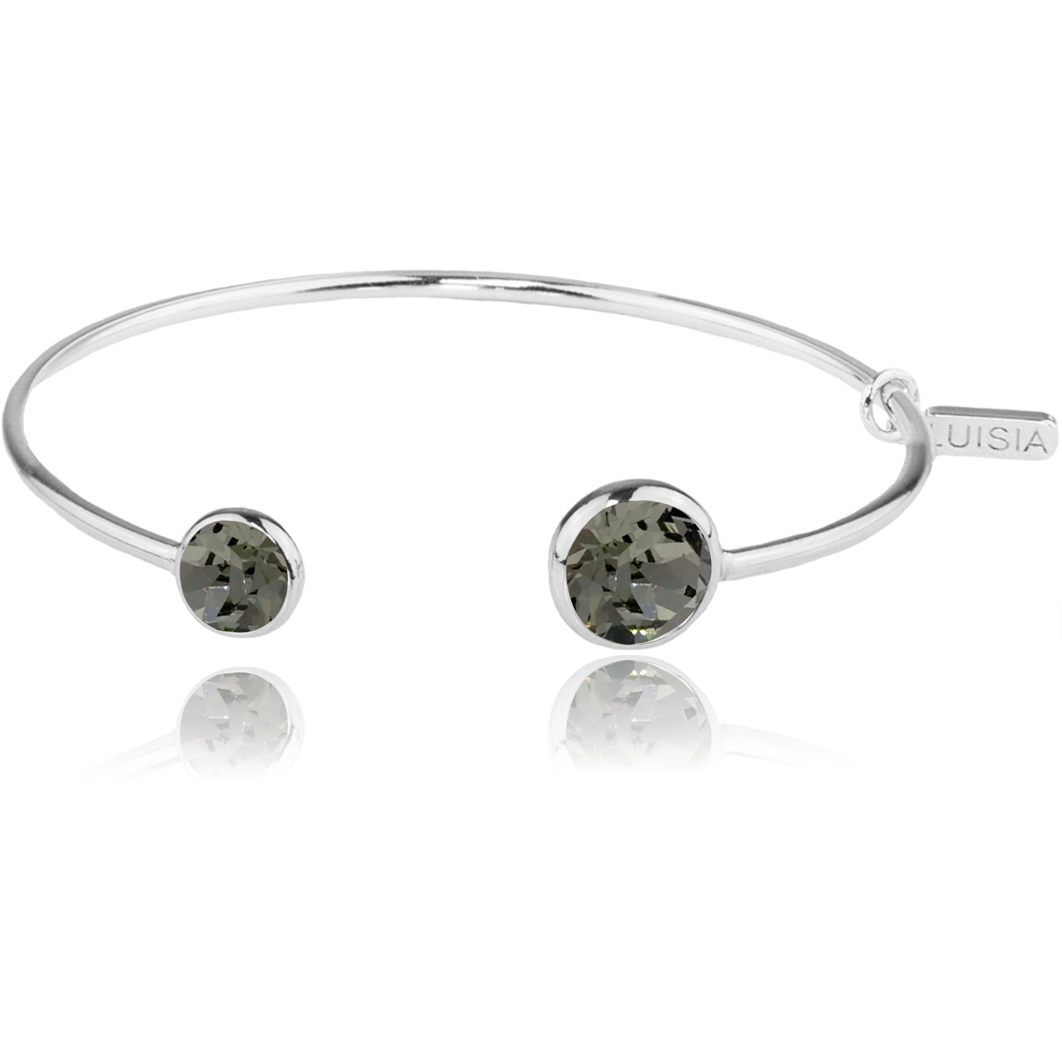 luisia-armreif-fjella-einreihig-silber-black-diamond-zwei-premium-kristalle image 1