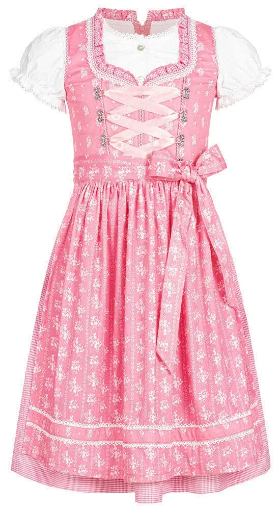n-bler-kinderdirndl-rosy-3-teilig-rosa-mit-blumenprint image 1