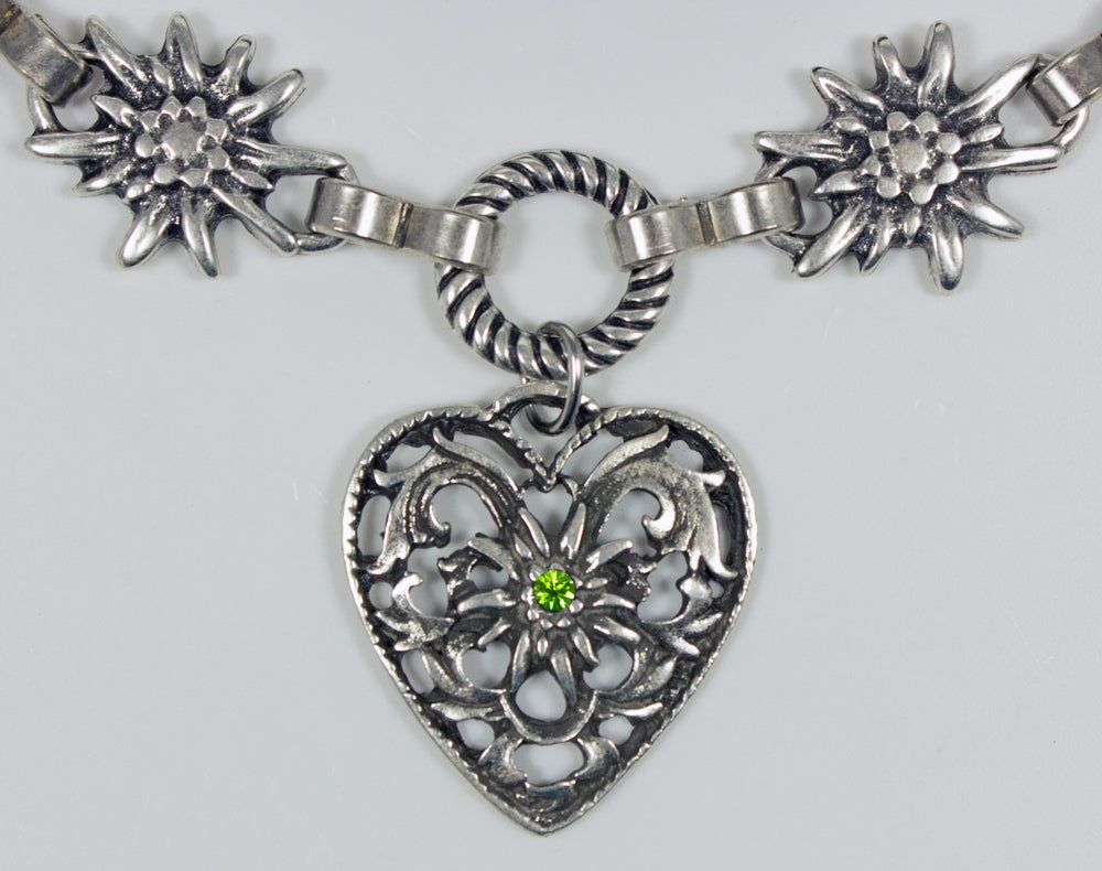 trachtenland-charivari-kette-mit-herz-und-edelweiss-hellgr-n image 3