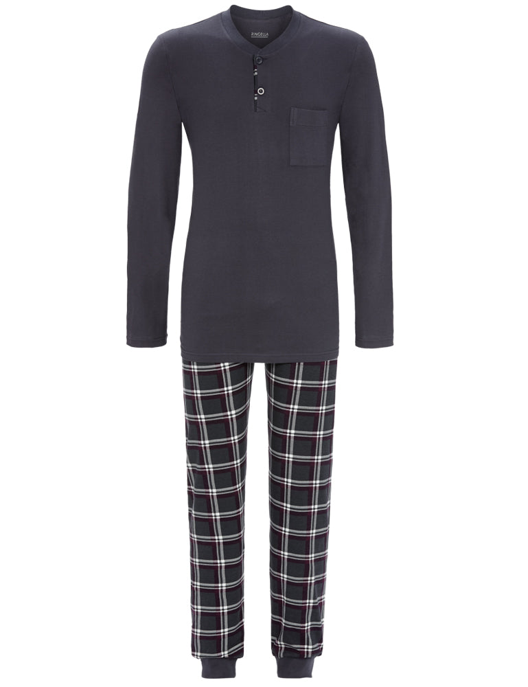 ringella-herren-langarm-pyjama-winter-colours-2541223-asphalt-grau image 1