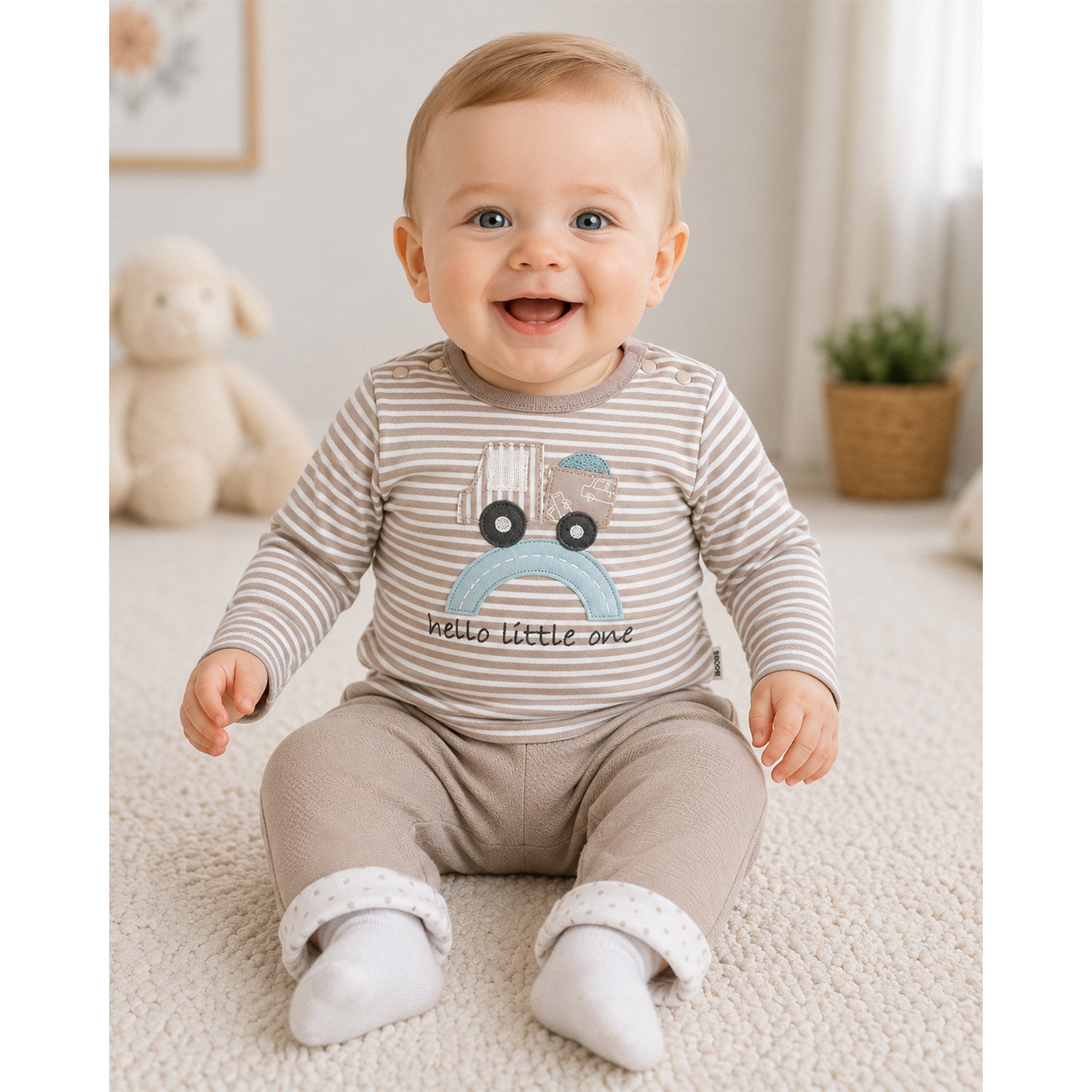 bondi-baby-langarmshirt-lastwagen-93987-stripe-cappuccino-white image 3