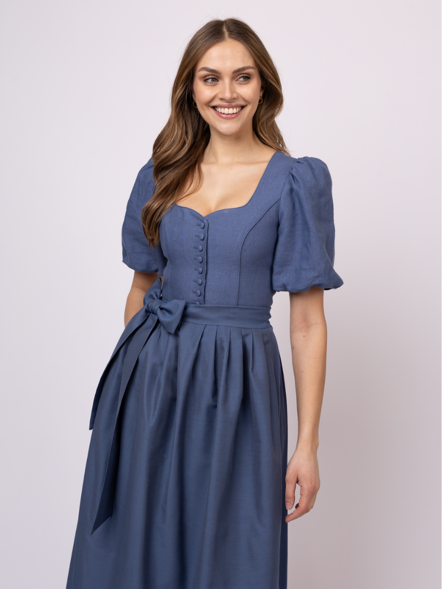 heimatgl-ck-dirndl-evi-rmeldirndl-aus-leinen-taubenblau image 3