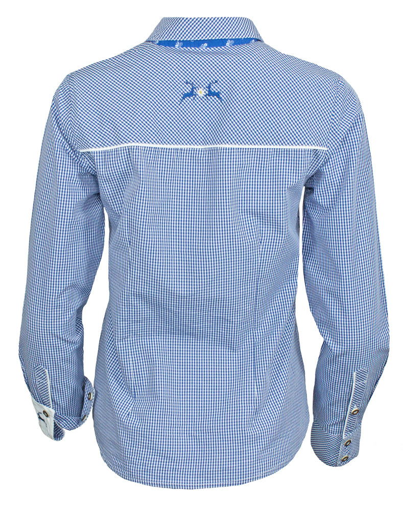 maddox-damen-trachtenbluse-innsbruck-langarm-karo-blau-kobalt image 3
