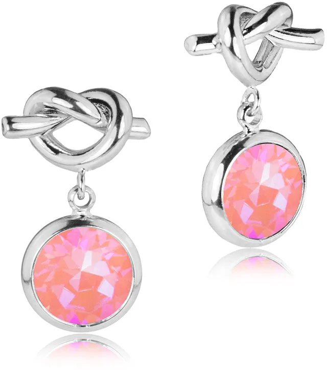 trachtenland-luisia-ohrringe-mit-knoten-und-premium-kristall-silber-lotus-pink-d image 1