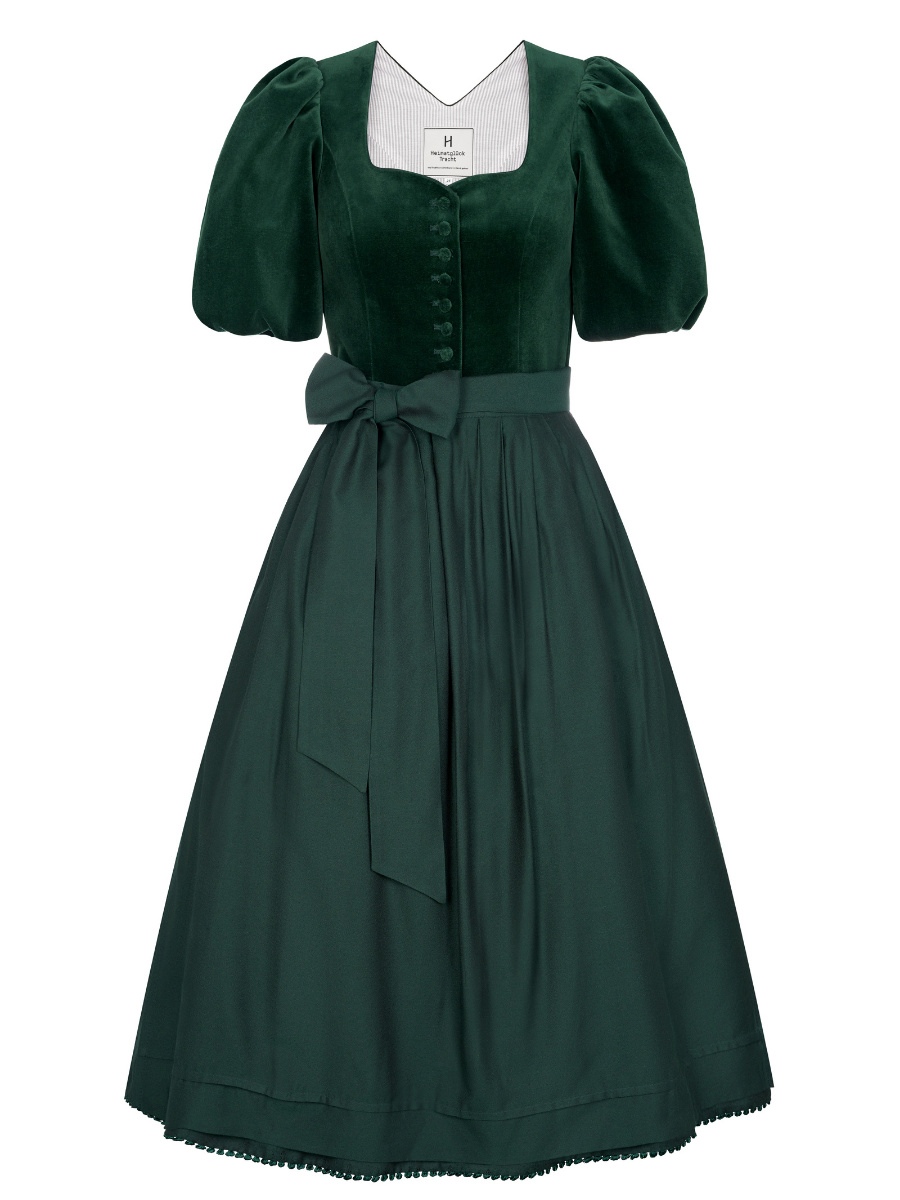 heimatgl-ck-dirndl-daisy-rmeldirndl-samtmieder-tannengr-n image 1