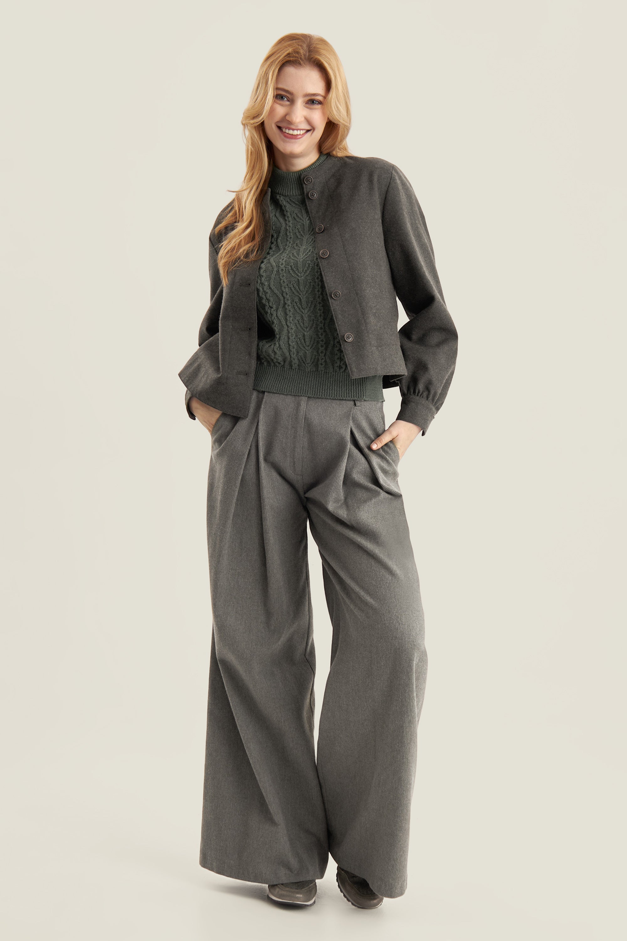 felicitas-hose-henrike-damen-baumwollflanell-streifen image 1