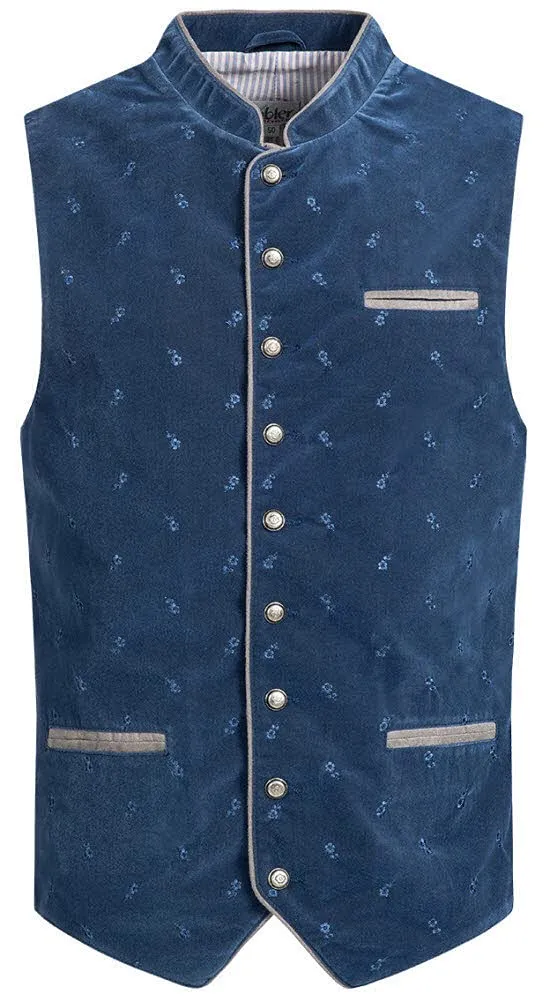 n-bler-trachtengilet-anton-rmellos-blau-samt-bestickt image 1