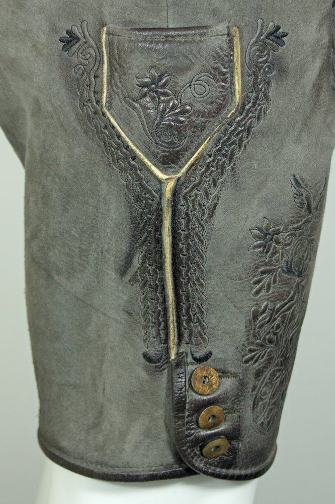 maddox-kurze-trachten-lederhose-engelbert-mit-g-rtel-vegetabil-kohle-grau image 7
