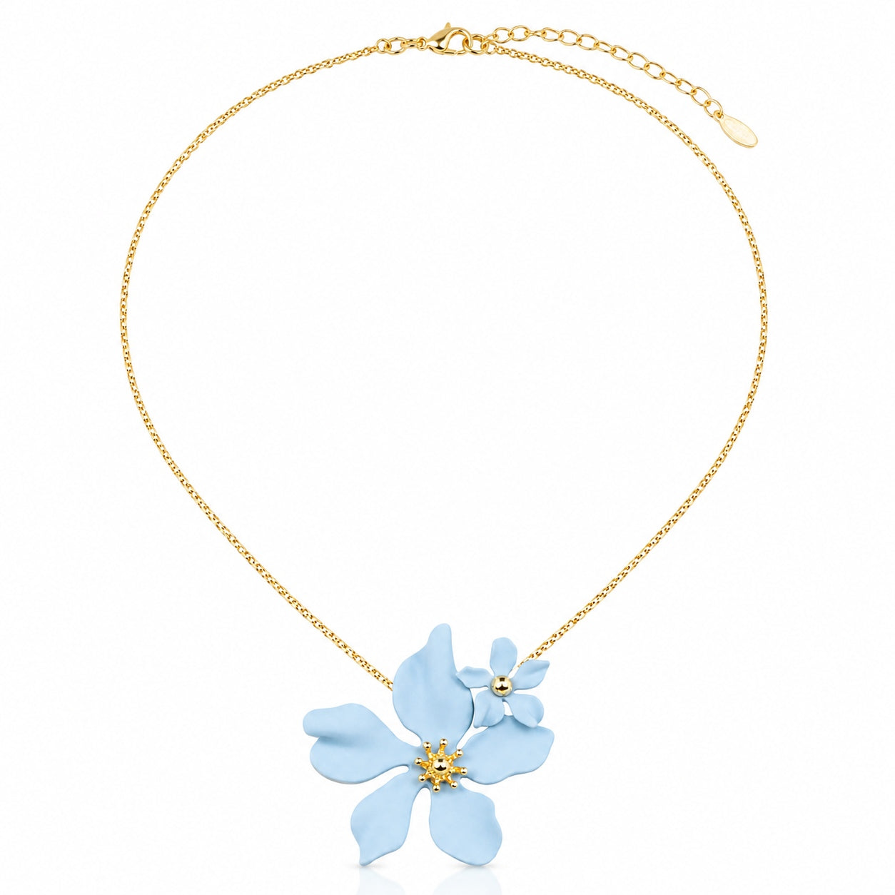 luisia-halskette-nelia-mit-blumen-16-karat-vergoldet-hellblau image 4