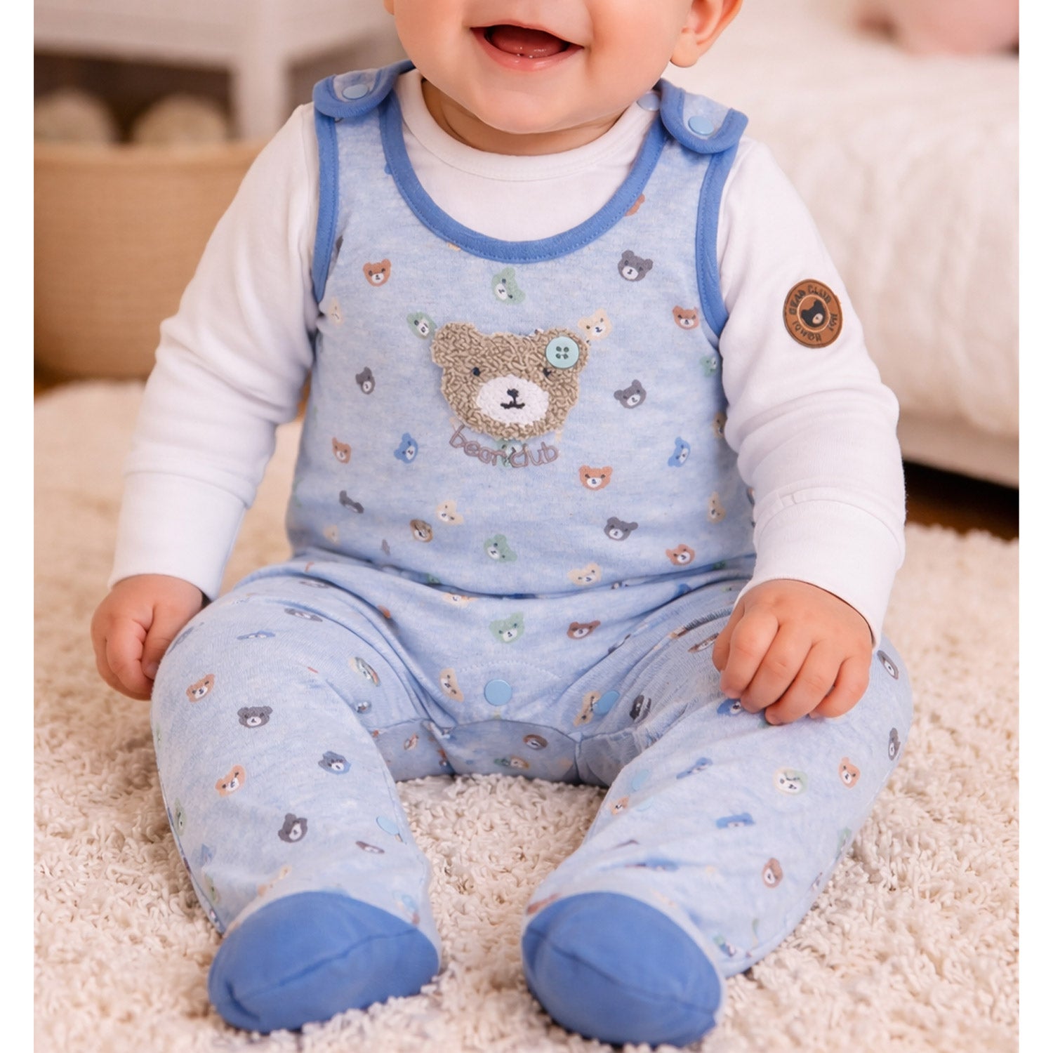 trachtenland-bondi-baby-strampler-bear-club-94033-2-tlg-blue-melange image 5