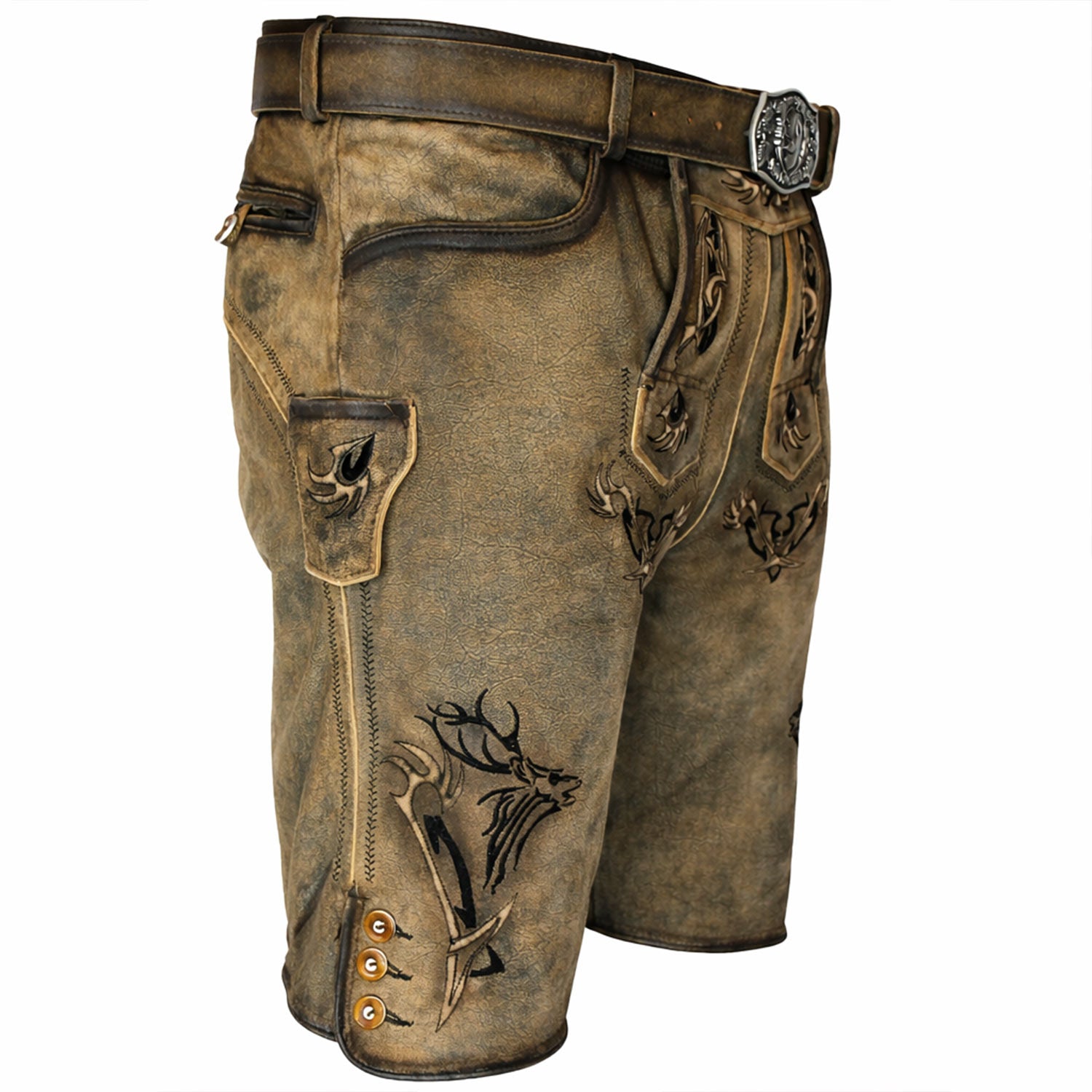 maddox-herren-lederhose-felixsee-kurz-mit-g-rtel-antik image 4