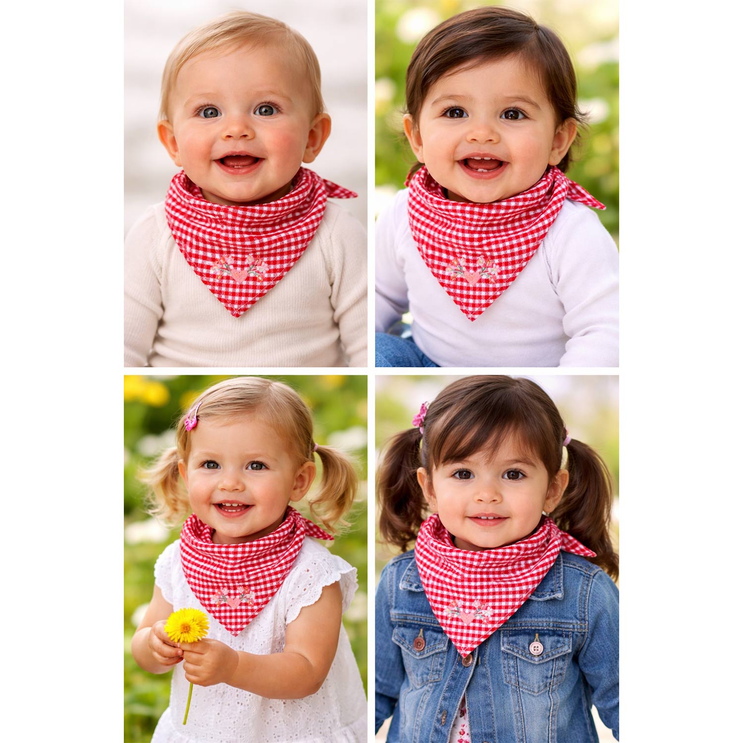 bondi-baby-m-dchen-halstuch-dreieckstuch-87001-rot-wei-kariert image 3