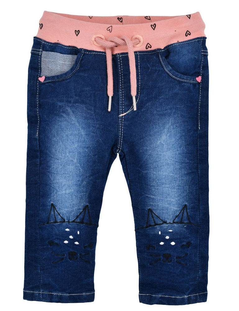 trachtenland-bondi-baby-m-dchen-jeans-katze-86656-blue-denim-jeans image 1