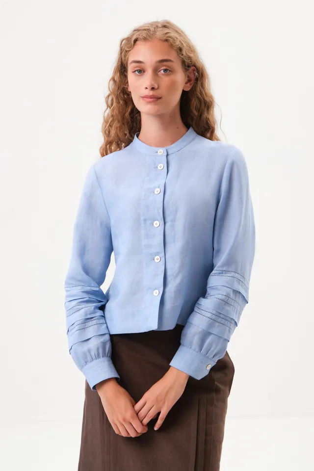 felicitas-damen-jacke-jalisa-leinen-stehkragen-offwhite image 1