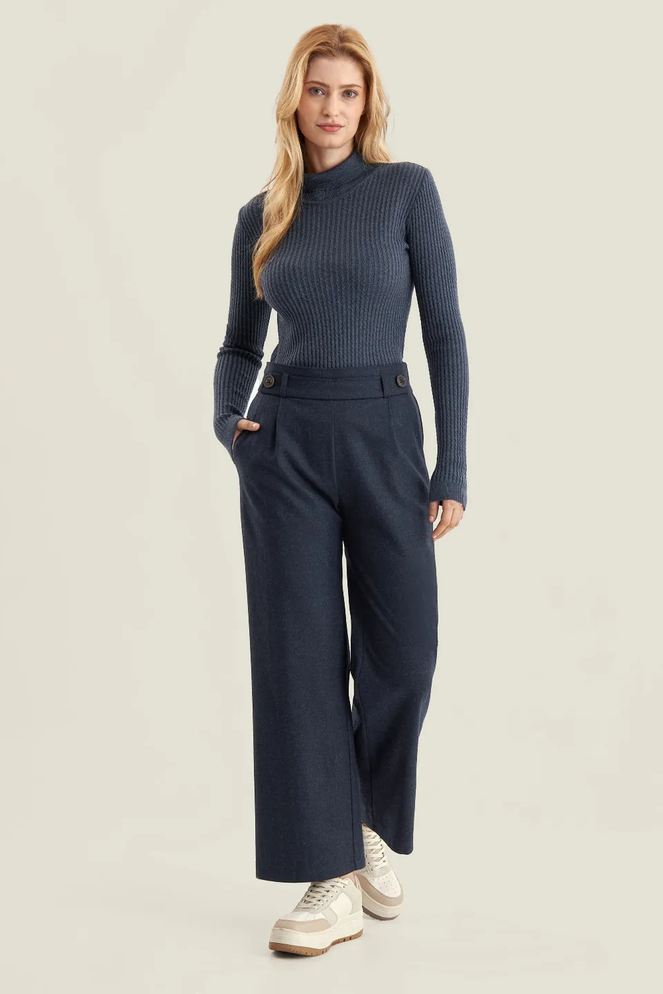 felicitas-damen-hose-hilda-stoffhose-mit-falte-und-gummibund image 1