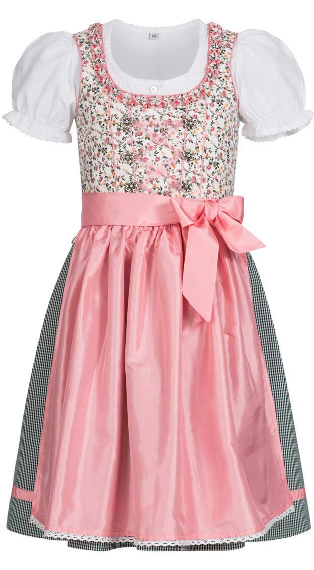 n-bler-nina-m-dchen-dirndl-3-teiliges-set-wei-rosa-mit-bluse-und-sch-rze image 1