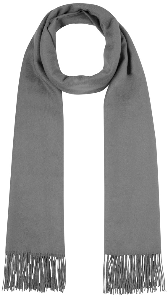 trachtenland-fransen-schal-stola-mit-kaschmir-uni-dunkelgrau-184-x-72-cm image 1