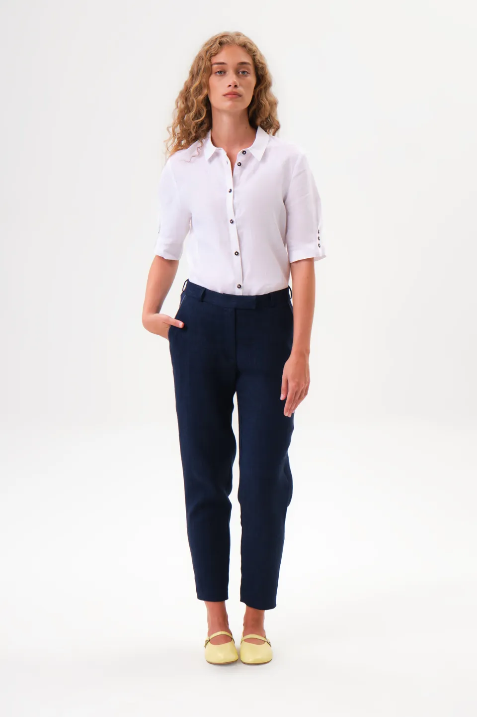felicitas-damen-hose-halea-leinen-stretch-sommerhose image 1