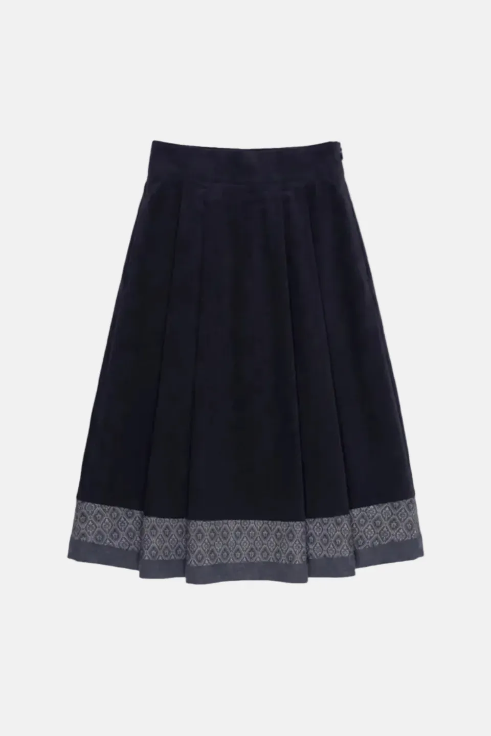 felicitas-damen-rock-rina-cordrock-64-cm-mit-kontrastblenden image 1