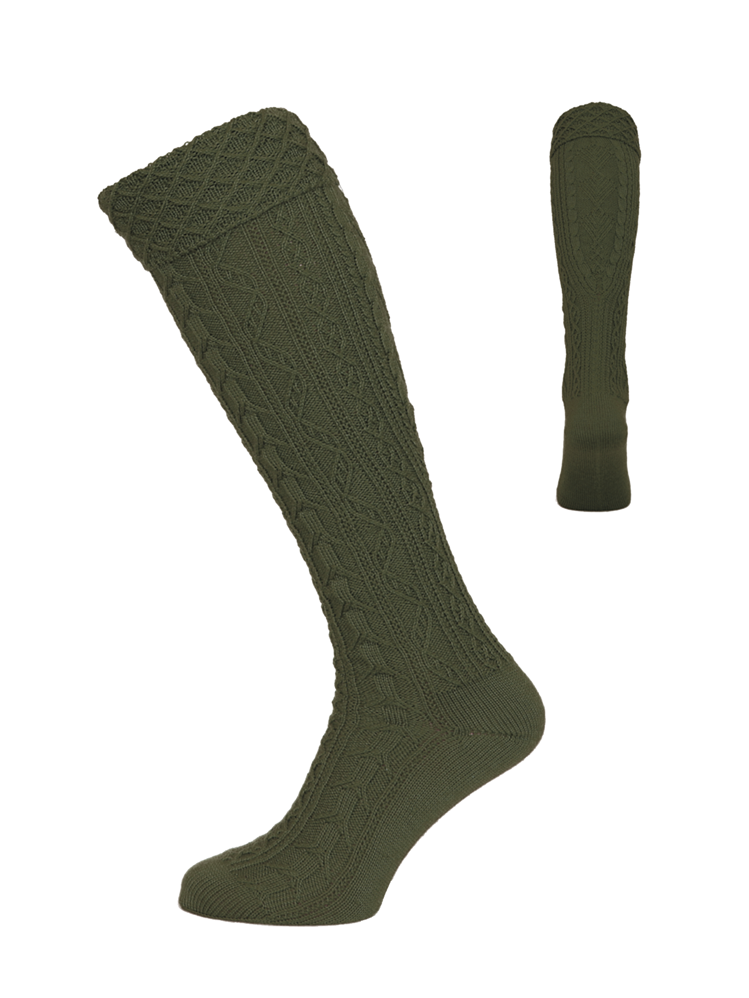 heimatgl-ck-trachtenstrumpf-xaver-loden-handstrick image 1