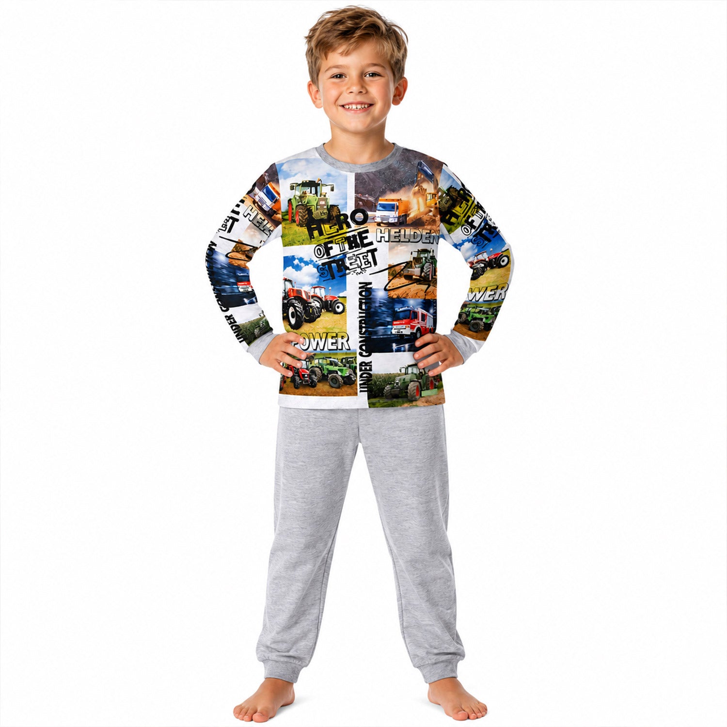 bondi-jungen-pyjama-hero-of-the-street-33170-2-tlg-grey-melange image 5