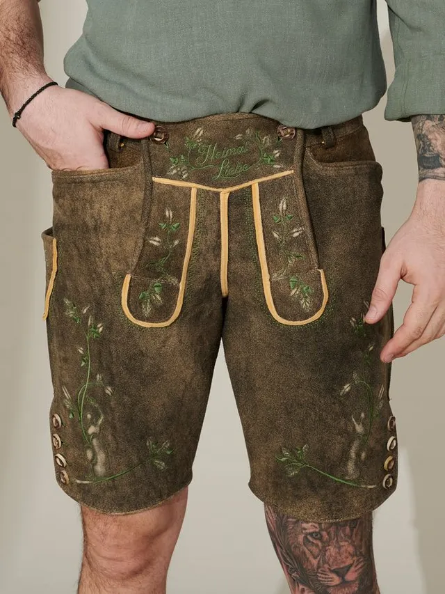 heimatgl-ck-lederhose-bavaria-hirsch-herren-hirschleder image 1