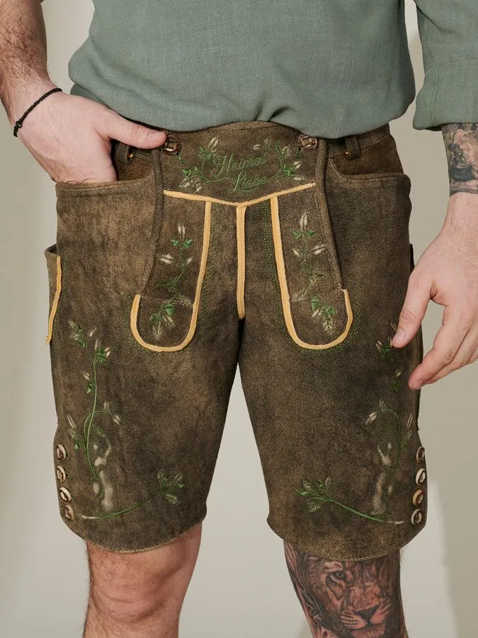 heimatgl-ck-lederhose-bavaria-hirsch-herren-hirschleder image 1