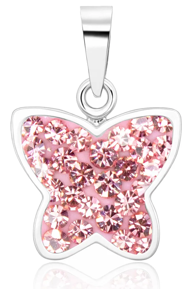 trachtenland-luisia-kettenanh-nger-schmetterling-925-silber-rosa image 1