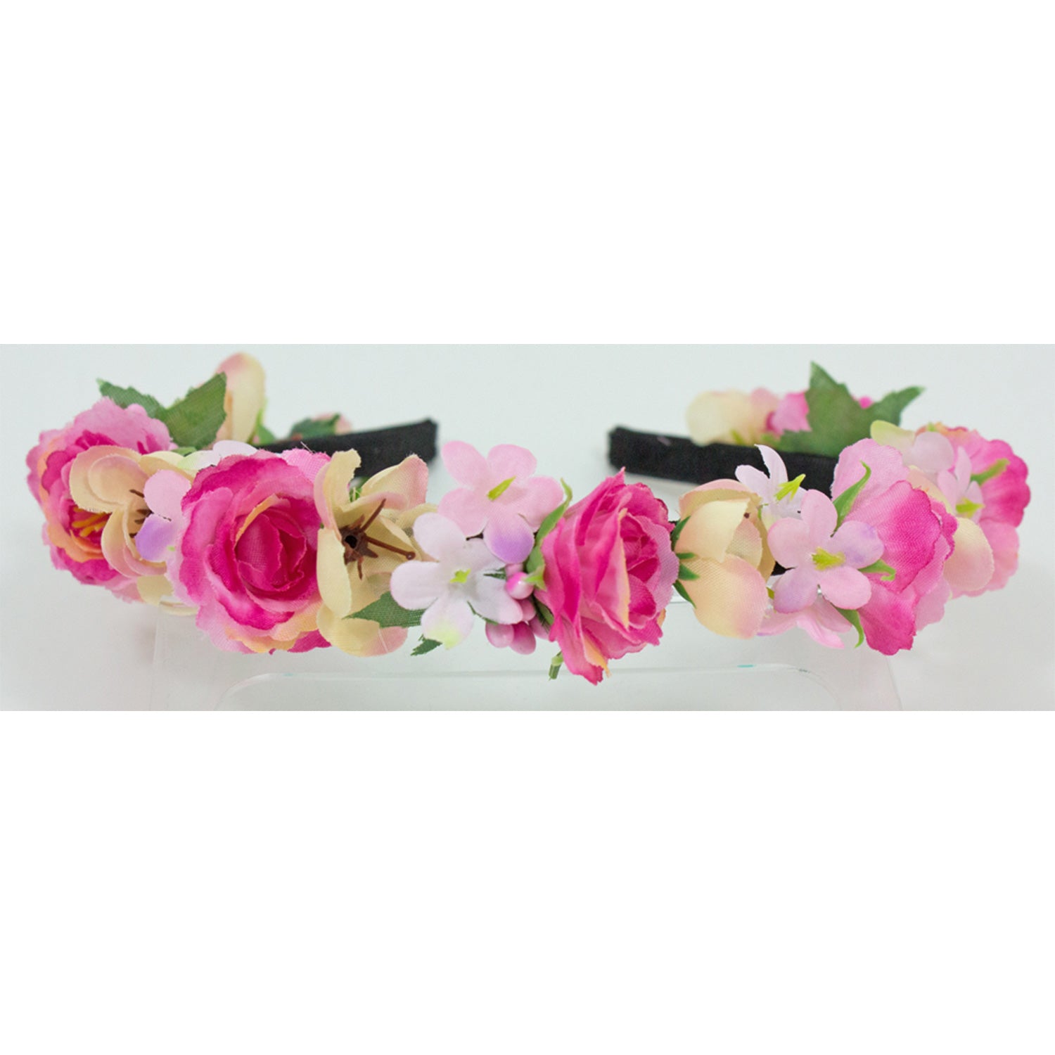 blumen-haarreif-sabia-mit-rosen-und-bl-ten-pink-creme image 4