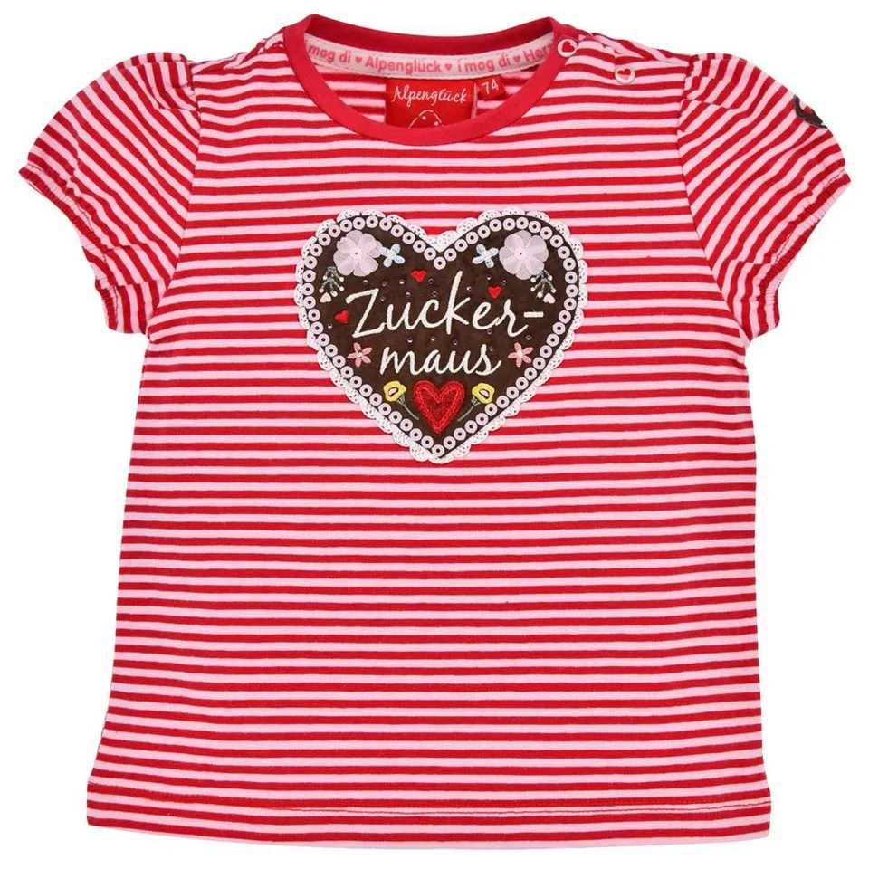 trachtenland-bondi-baby-m-dchen-t-shirt-zuckermaus-86750-rot-wei-geringelt image 1