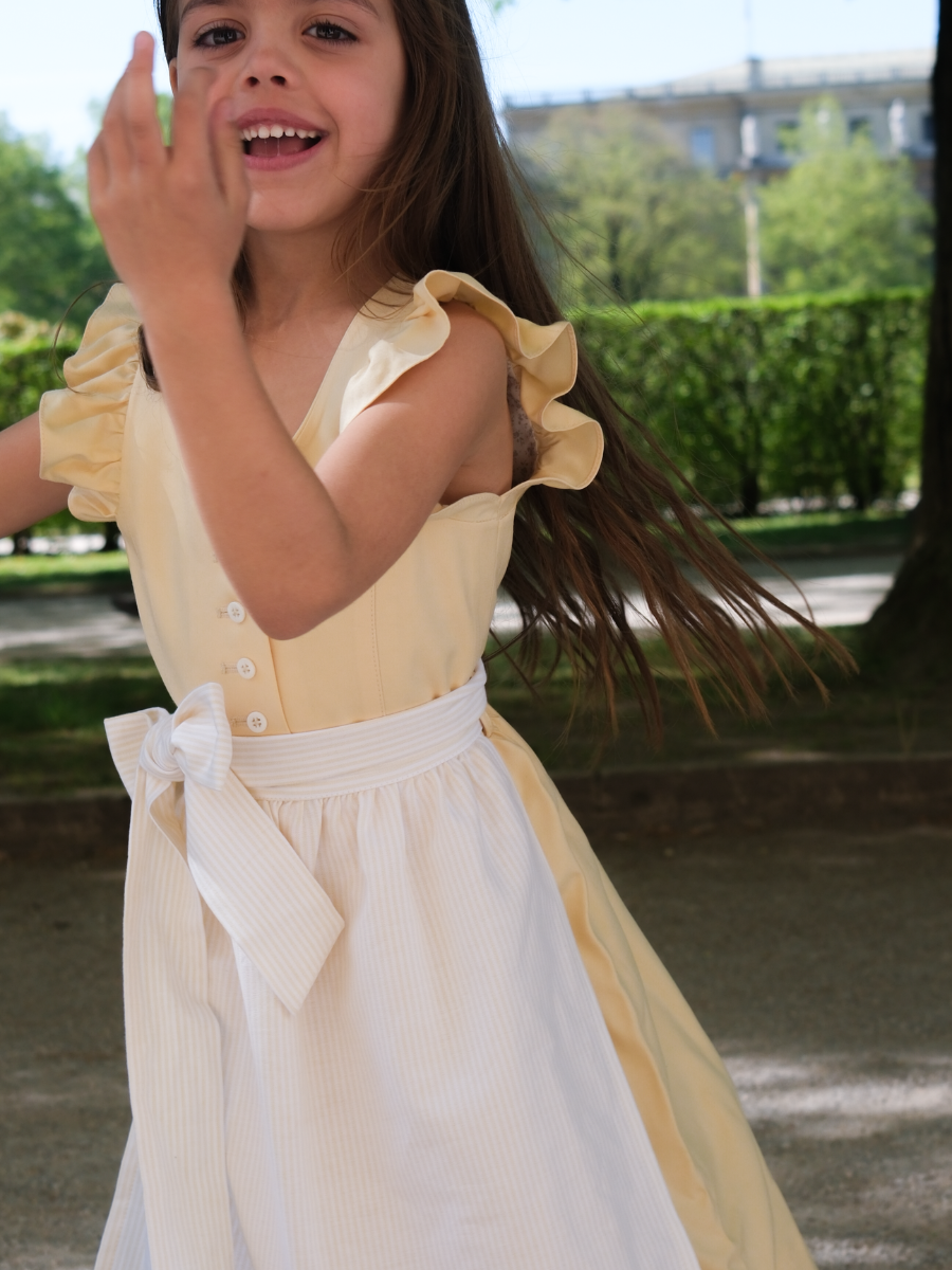 heimatgl-ck-kinderdirndl-leni-hellgelb-mit-sch-rze image 3