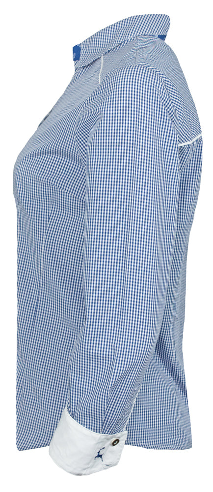 maddox-damen-trachtenbluse-innsbruck-langarm-karo-blau-kobalt image 6