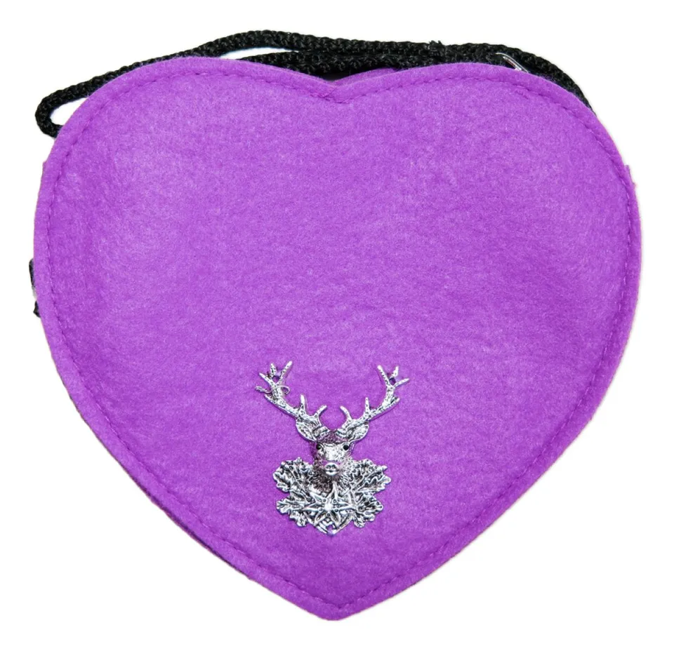 trachtenland-herz-trachten-handtasche-mit-hirsch-filz-lila image 1