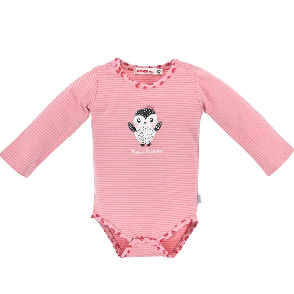 bondi-baby-langarmbody-mom-s-princess-86514-rosa-geringelt image 1