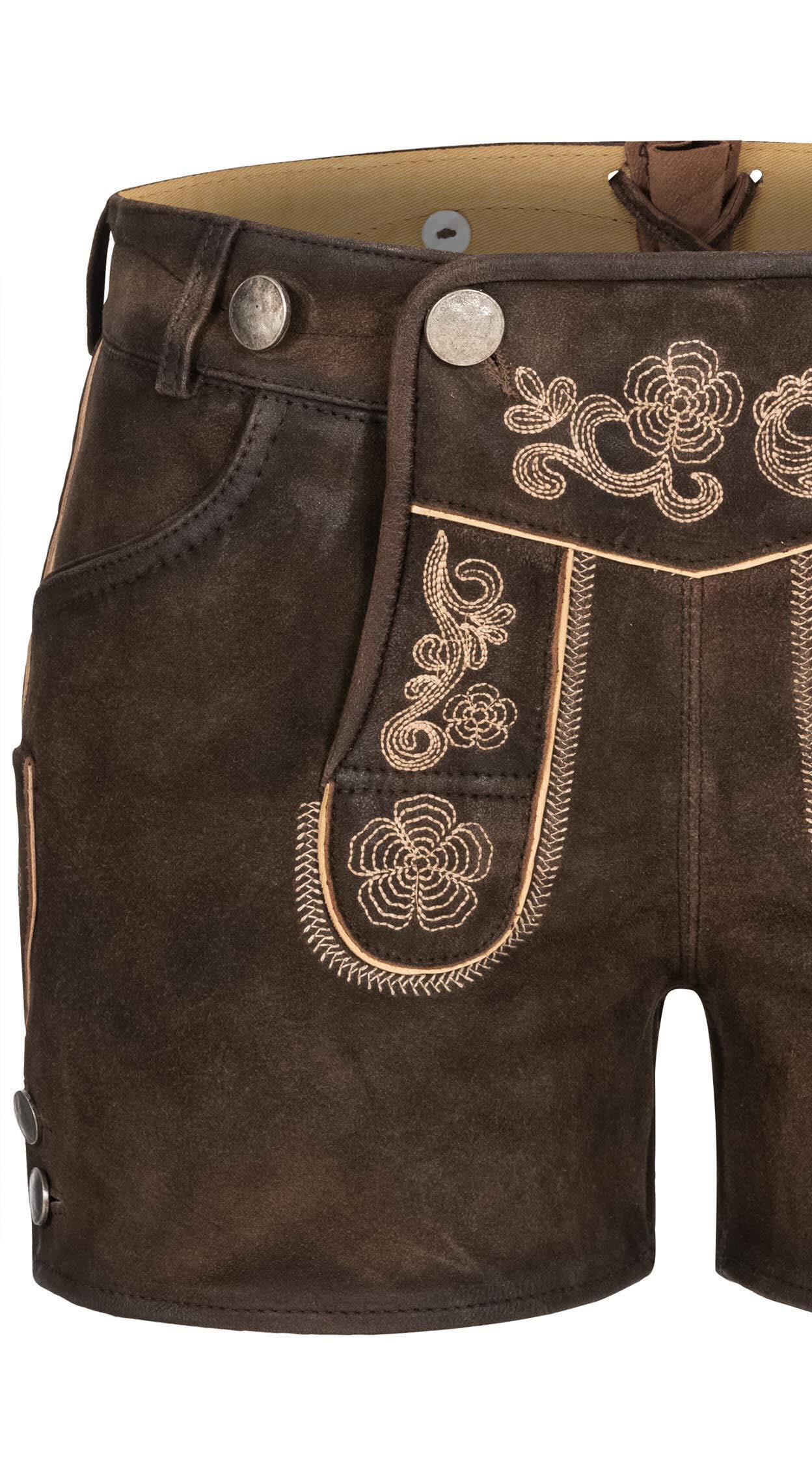 n-bler-leder-hotpants-damen-susi-braun-ziegenleder image 4