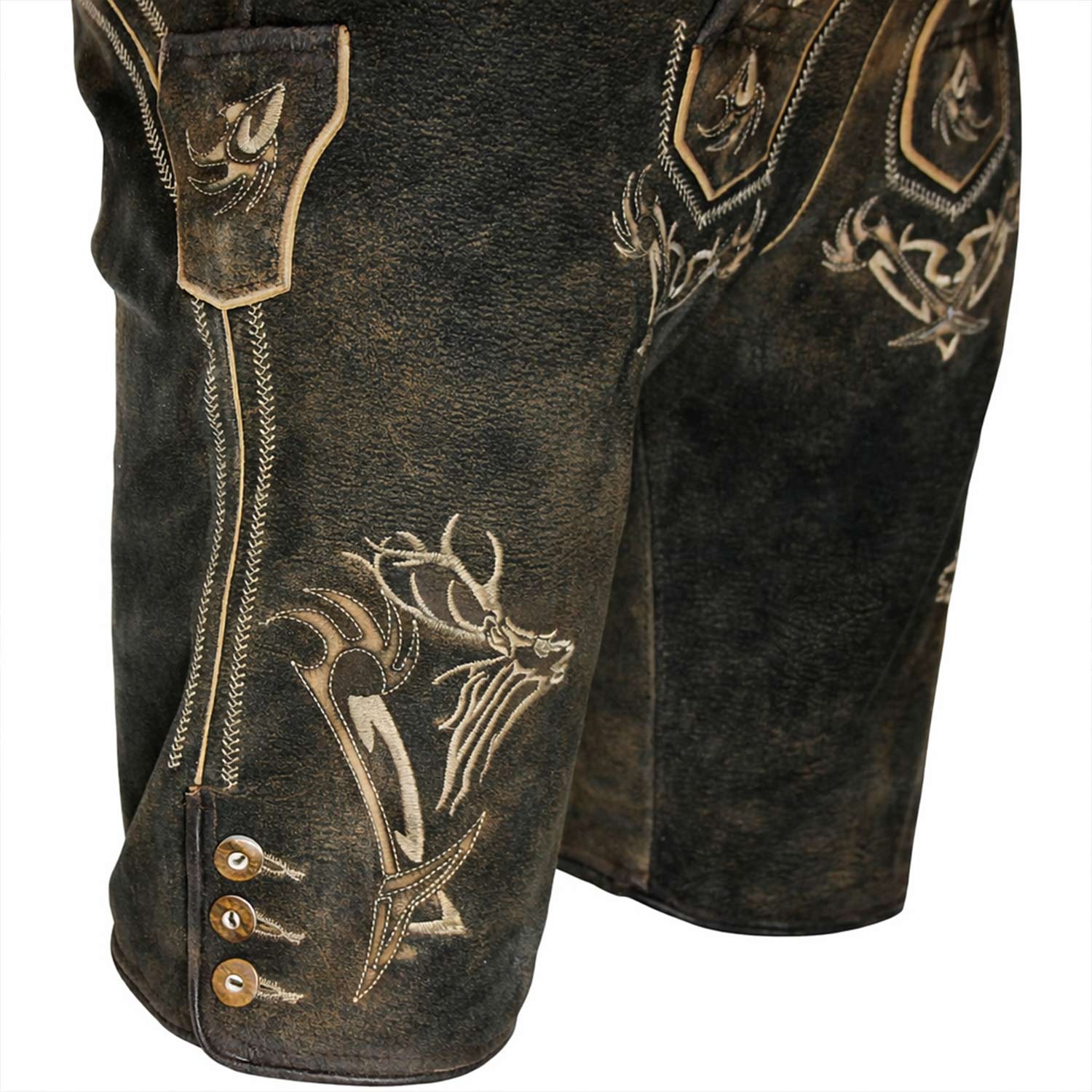 maddox-herren-lederhose-felixsee-kurz-mit-g-rtel-ziegenleder-antik-hell-schiefer image 8
