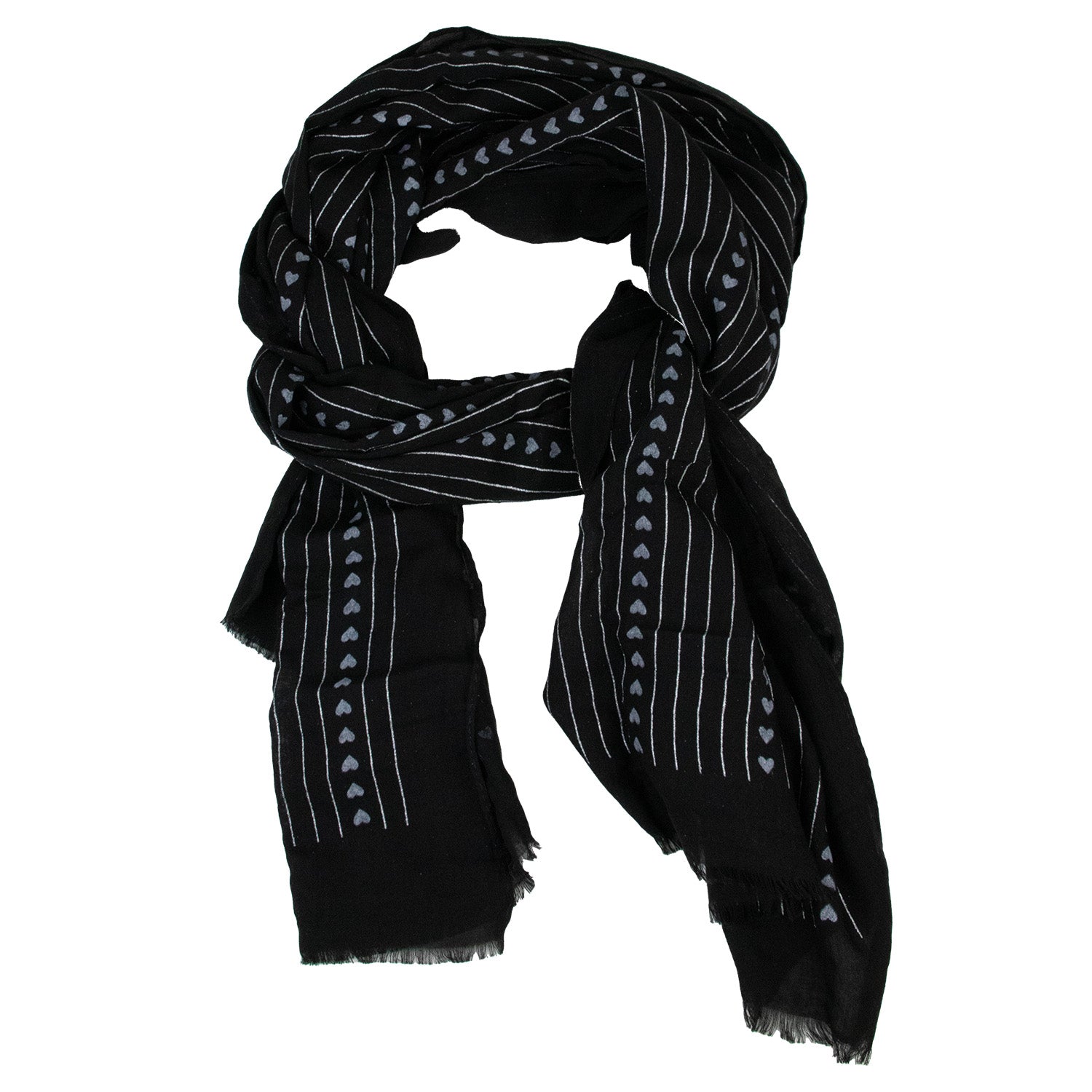 trachtentuch-halstuch-schal-herzen-glitzer-185x70-cm-schwarz image 2