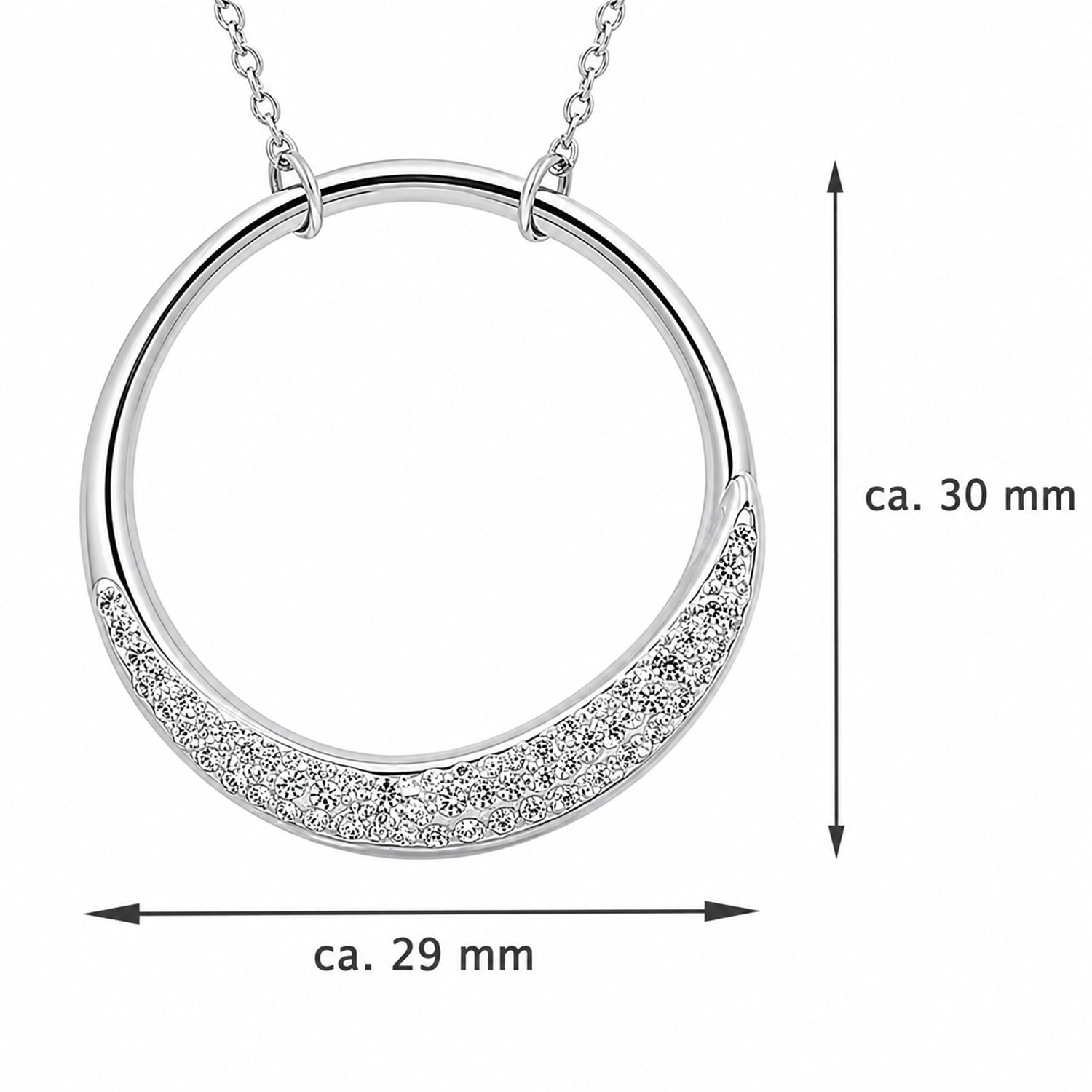 luisia-halskette-ring-mit-strass-anh-nger-edelstahl-50-cm image 3